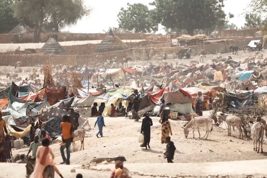 Refugees from Sudan at a Refugee camp in Chad